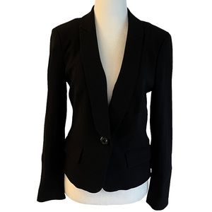 BEBE V-Neck Fitted Blazer Black Size Small